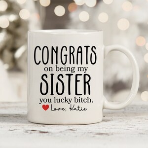 Sister Gift From Sister, Funny Sister Mug, Personalized Sister Gift Idea, Custom Sister Gift, Sister Cup, Sarcastic Gag Gift From Brother Bild 3