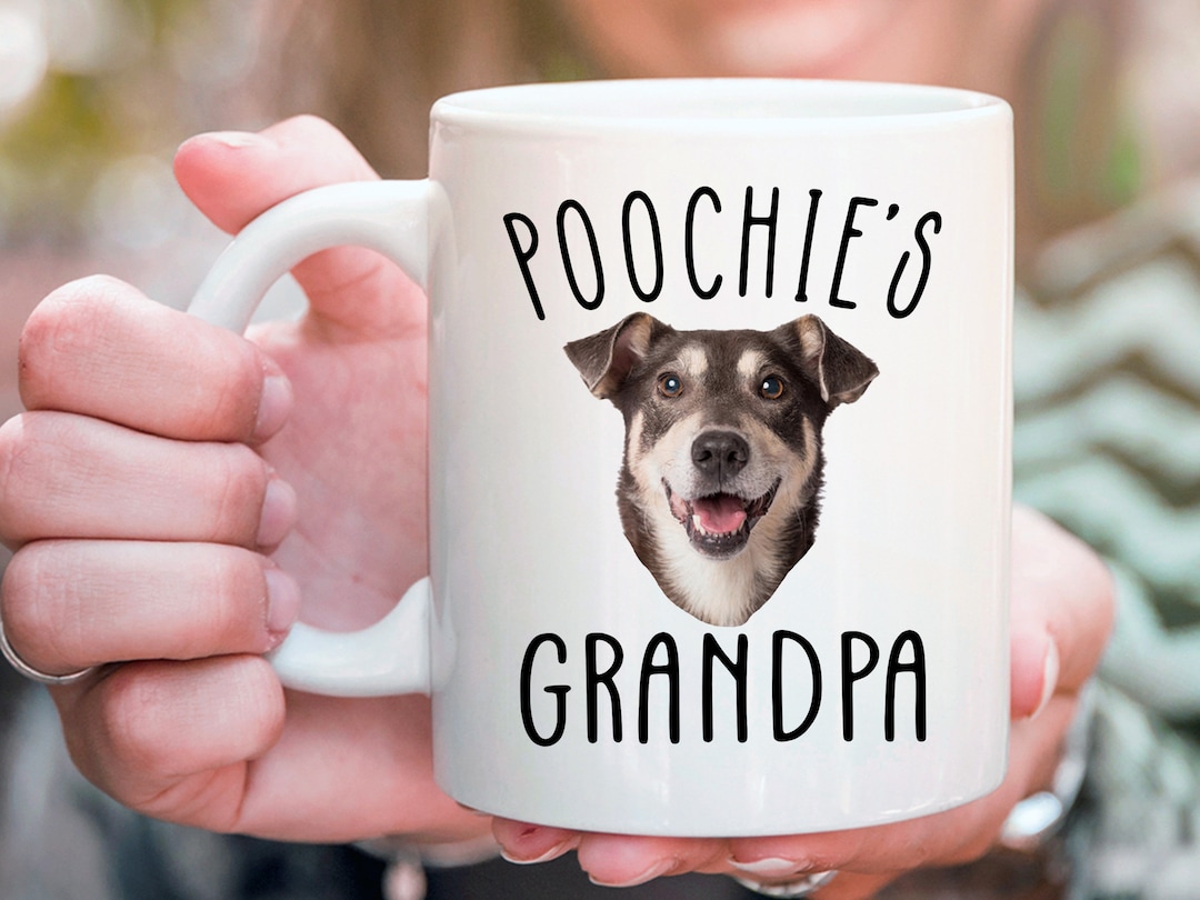 Dog Grandpa Gift, Grandpa Dog, Dog Grandpa Mug, Personalized Dog Face