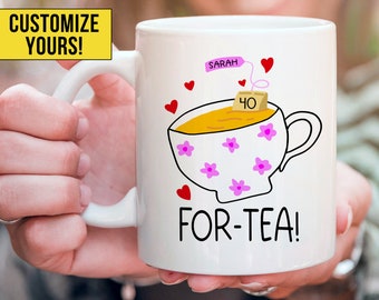 Custom 40th Birthday Gift for Daughter Turning 40 Funny 1983 Birthday Gifts For-tea Mug 40s Bday Gag Gift Idea for Women Forties Era