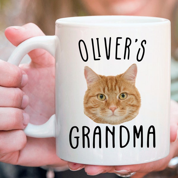 Cat grandma gift, cat grandma mug, best cat grandma, personalized cat head gift for grandma, gift for cat grandma, custom cat head mug