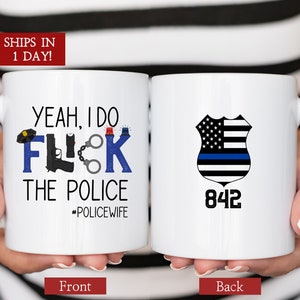 Personalized Cop Gifts for Police Officer, Funny Cop Mugs, Police Graduation Gifts, Future Law Enforcement Mug, PD Cop Mug, Police Wife Gift