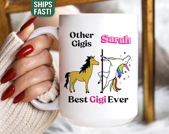 Gigi Gifts from Kids Custom Gigi Mug from Grandchildren Grandkids Name Mug Personalized Floral Gigi Cup Gigi Birthday Gift for Gigi Reveal