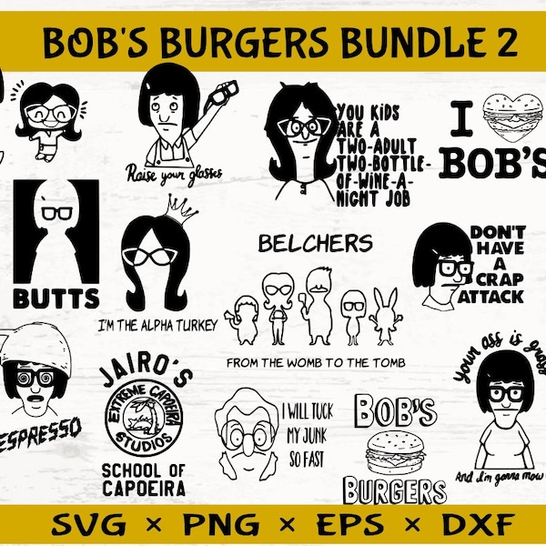 Bobs Burgers svg, Bob's Burgers, bob burgers, svg bundle, Louise Belcher, Cricut svg files, svg files, Tina Belcher, tv show svg, cricut