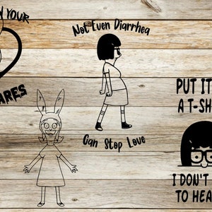 Bobs Burgers svg, Bob's Burgers, bob burgers, svg bundle, Louise Belcher, Cricut svg files, svg files, Tina Belcher, tv show svg, files svg image 7