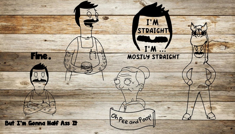 Bobs Burgers svg, Bob's Burgers, bob burgers, svg bundle, Louise Belcher, Cricut svg files, svg files, Tina Belcher, tv show svg, files svg image 3