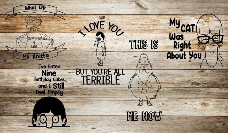 Bobs Burgers svg, Bob's Burgers, bob burgers, svg bundle, Louise Belcher, Cricut svg files, svg files, Tina Belcher, tv show svg, files svg image 4