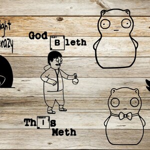 Bobs Burgers svg, Bob's Burgers, bob burgers, svg bundle, Louise Belcher, Cricut svg files, svg files, Tina Belcher, tv show svg, files svg image 5