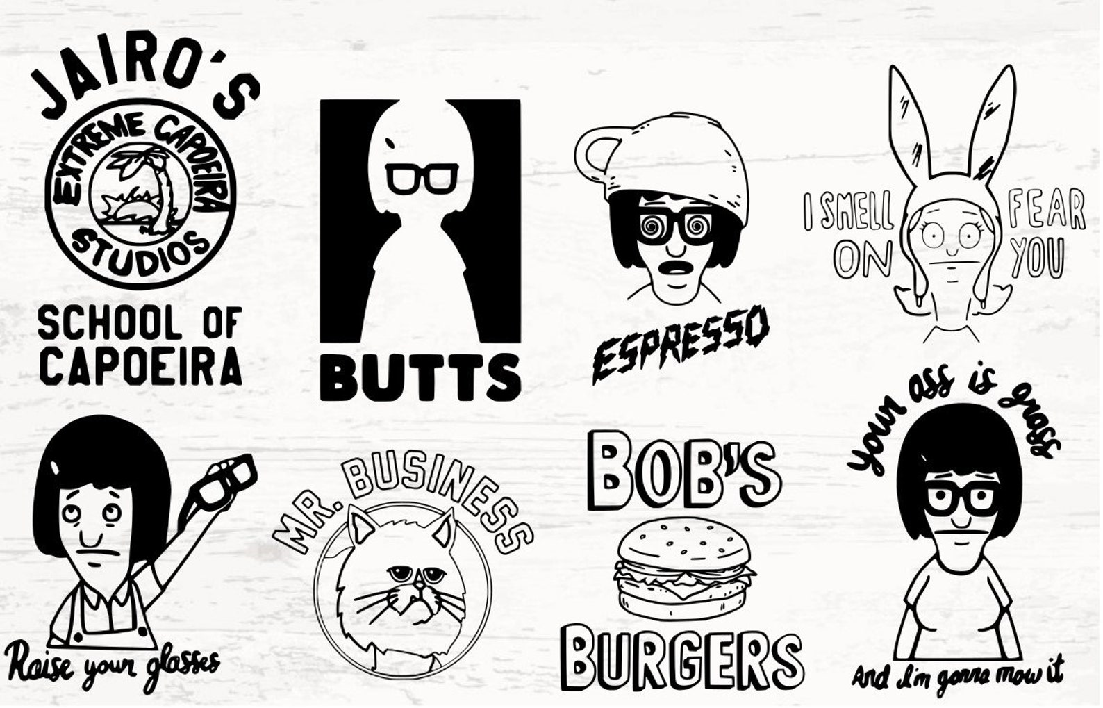 Bobs Burgers Svg Bob's Burgers Bob Burgers Svg Bundle Etsy