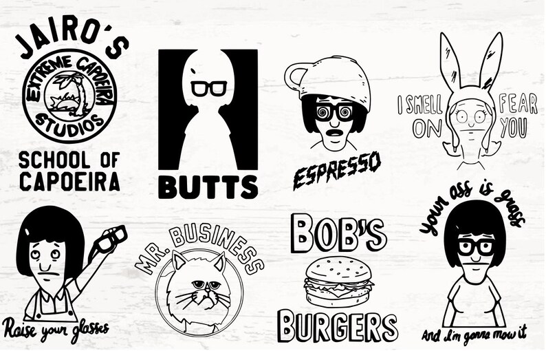 Bobs Burgers svg, Bob's Burgers, bob burgers, svg bundle, Louise Belcher, Cricut svg files, svg files, Tina Belcher, tv show svg, cricut image 3
