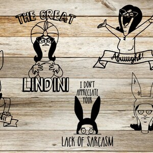 Bobs Burgers svg, Bob's Burgers, bob burgers, svg bundle, Louise Belcher, Cricut svg files, svg files, Tina Belcher, tv show svg, files svg image 6