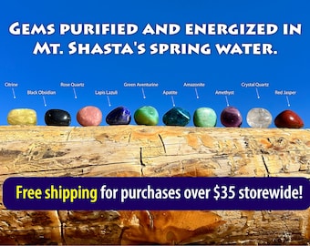 Chakra Gemstone Kit: 10 Tumble Stones, Mt. Shasta Energy