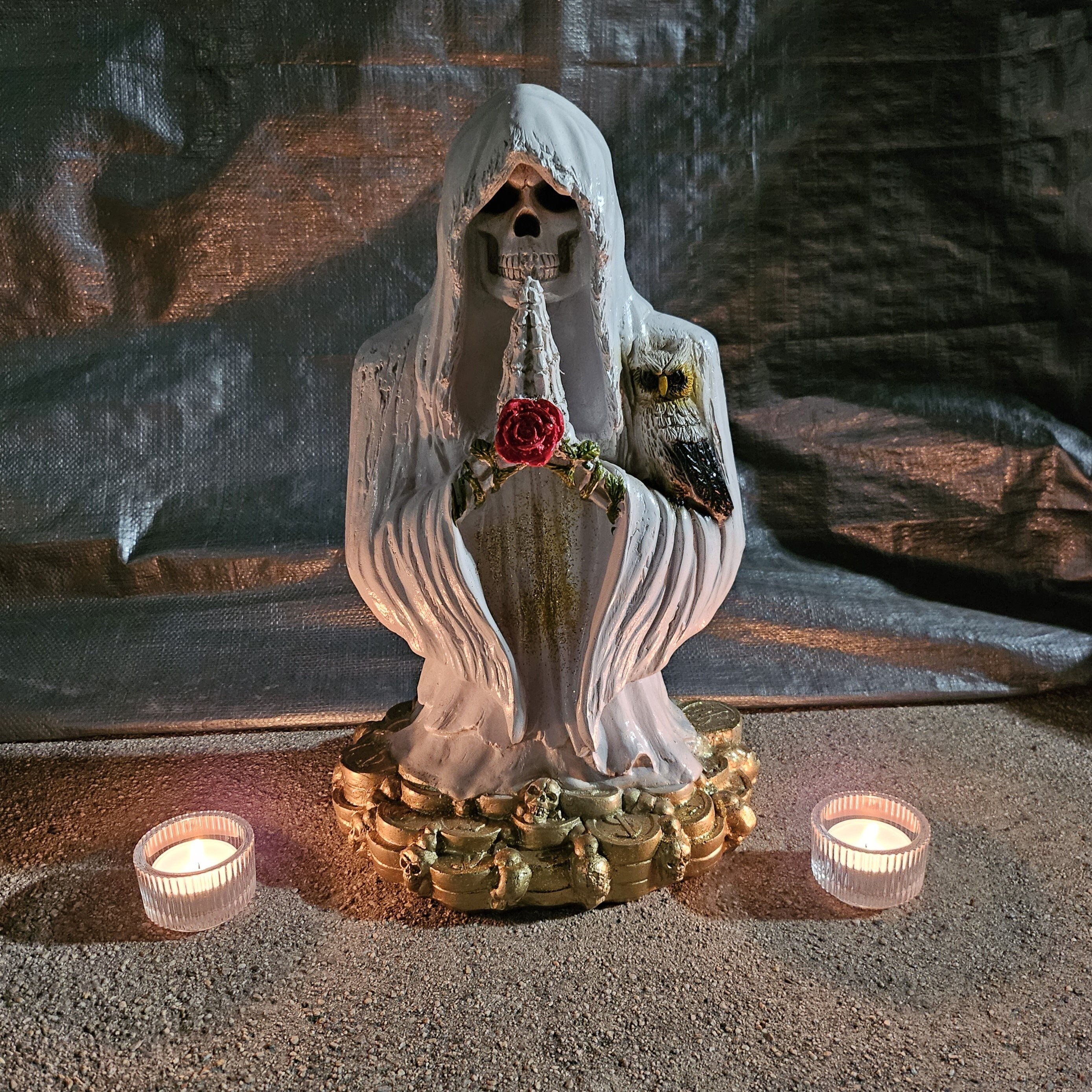 Forgiveness Santa Muerte White Figure Statue 14 Inch figura Santa Forgiveness Santa Muerte White Figure Statue 14 Inch figura Santa