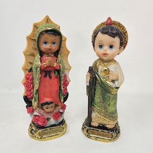 Religious Resin Statue: Saint Jude or Virgin Mary, 8 in Baby Face