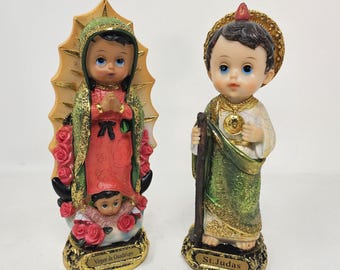 Religious Resin Statue: Saint Jude or Virgin Mary, 8 in Baby Face