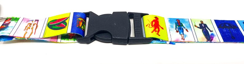 Mexican Loteria ID Badge Holders - 2 Pack Detachable Lanyards With Key Clip