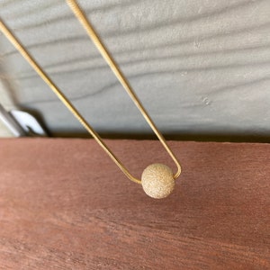 18K Gold Plated Stainless Steal Stardust Bead Necklace
