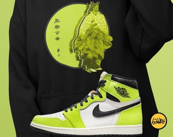 Black and volt green hoodie Clearance