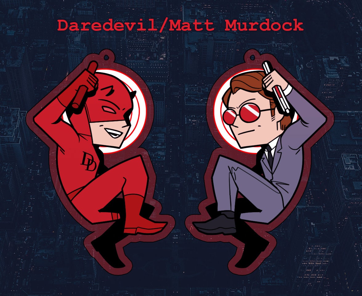 Daredevil / Matt Murdock Keychain Charm Etsy