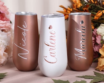 Custom Bridesmaid Tumbler, Wedding Tumbler, Bridesmaid Tumbler, personalized tumbler, 6oz tumbler, Wedding Gift For Her, Bridal Party Gift