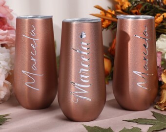 Custom Wedding Tumbler, Bridesmaid Tumbler, Bridesmaid Tumbler, personalized tumbler, 6oz tumbler, Wedding Gift For Her, Bridal Party Gift