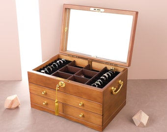 Dytabepl T-Form Schmuckständer - Holz Schmuckorganizer Für Ketten Und Ohrringe