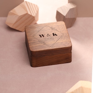 Custom Wooden Necklace Box, Elegant Jewelry Box, Personalized Anniversary Gift, Engraved Wooden Jewelry Box, Anniversary Gift image 3