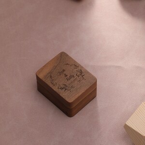 Vintage Wooden 3 Ring Box, Personalized Wedding Ring Box, 3 Slot ...