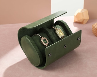 Custom Travel Watch Box, Personalized Watch Case, Engraved Leather Watch Box, Anniversary Gift, Mother's Day Gift,Valentines Gifts for Women