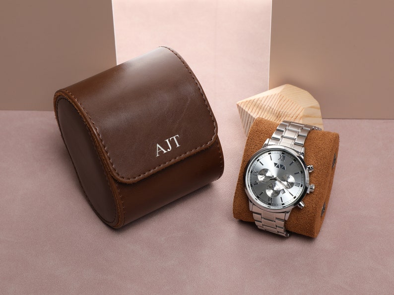 Vintage Watch Storage Box, Personalized Watch Storage Box, Engraved Watch Storage Box, Custom Gift Watch Storage Box, Best Man Gift image 9