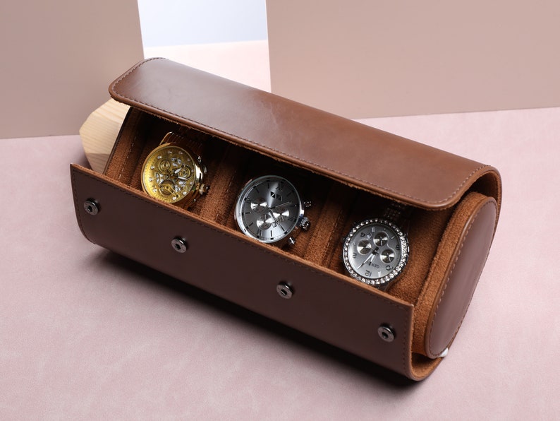 Vintage Watch Storage Box, Personalized Watch Storage Box, Engraved Watch Storage Box, Custom Gift Watch Storage Box, Best Man Gift image 2