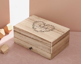 Engrave Jewelry Box, Personalized Walnut Jewelry Organizer Box, Wooden Jewelry Case, Vintage Jewelry Box, Travel Jewelry Box, Gift for Mom