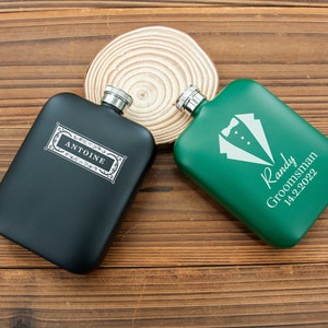 Personalised Engraved Hip Flask Custom 6oz Hipflask Wedding Gift Idea, Fathers Day, Groomsmen,Favours,Gifts for Husband,Gifts for Boyfriend