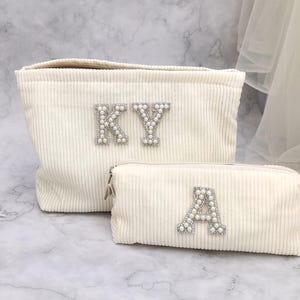 Personalized Makeup Bag, Makeup Bag For Bridesmaids,Personalized Gifts, Initial Makeup Bag, Gift for Her, Cosmetic Bag,bridesmaid makeup bag