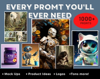 Over 1000 Of The Best Midjourney Promts, Digital Art, AI Prompts, Proffessional Midjourney Prompt Guide, Generate AI Images, AI Art