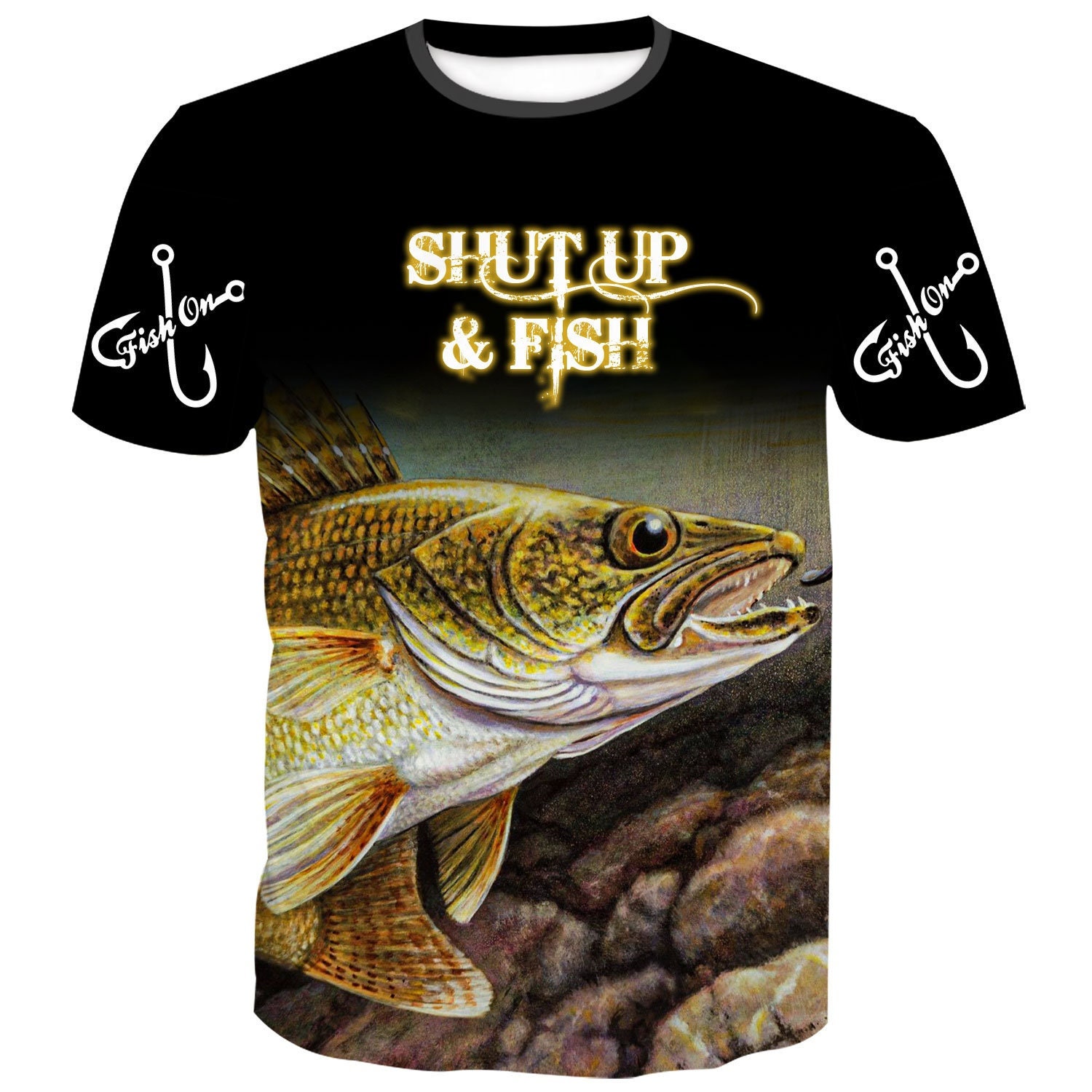 Shut up and Fish Walleye T-shirt -  Canada