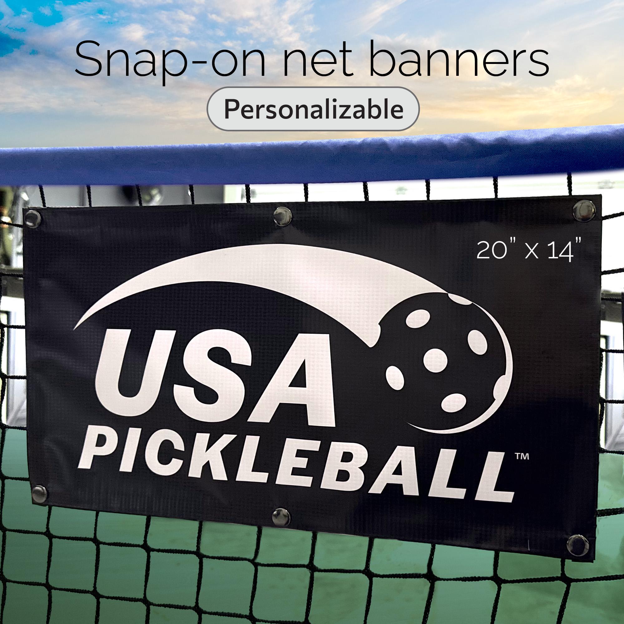 Custom Vinyl Net Banner: Snap-On Sign for Pickleball & Tennis