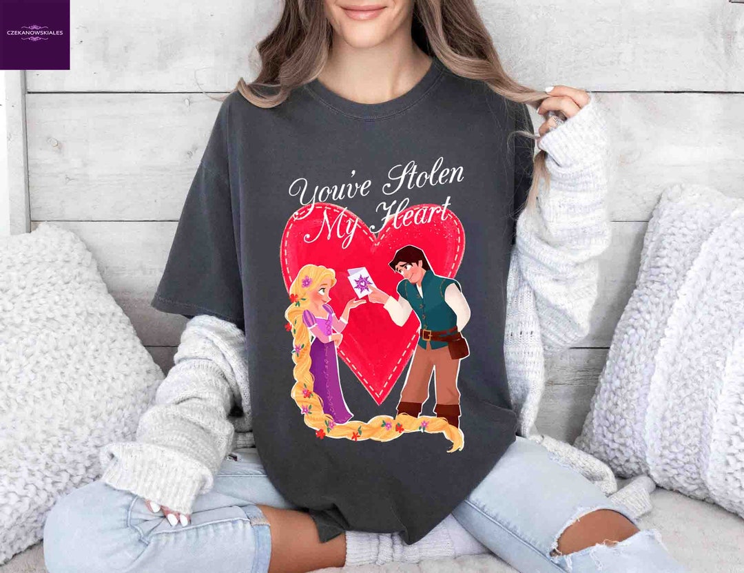 Disney Tangled Rapunzel and Flynn Rider Valentine Shirt - Etsy