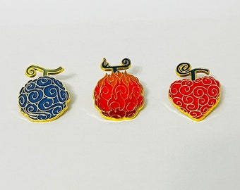 Anime Fruit Enamel Tie Pin Devil Fruit Badge Brooch Lapel 