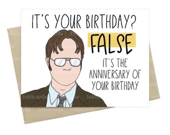 Michael Scott Birthday Card // the Office Birthday Card - Etsy