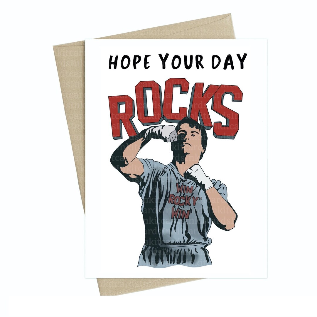 Rocky Balboa Birthday Card Rocky Birthday Card Rocky - Etsy