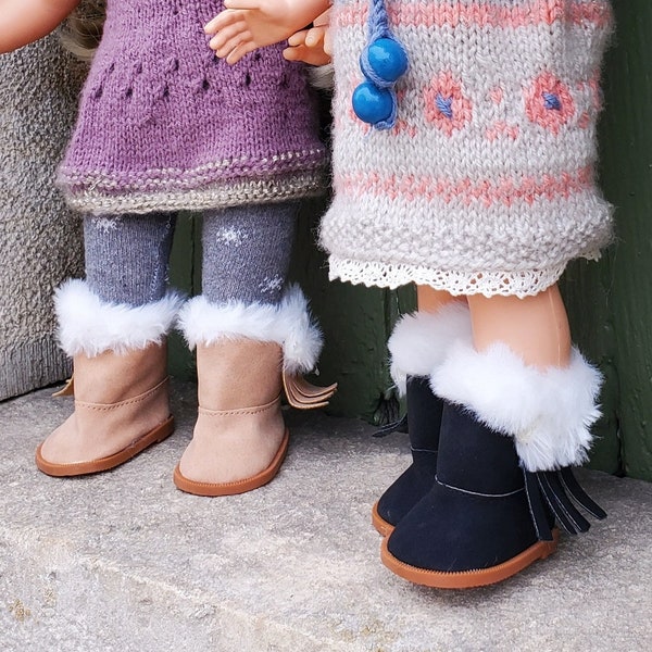 Bottes pour poupées Corolle ou Marie-Françoise, bottes  poupées, différents coloris: Noir ou Beige