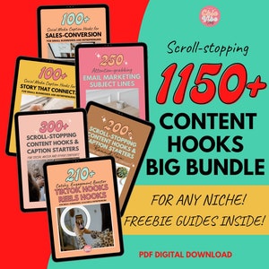 1150+ Social Media Captions Reels Tiktok Title Hooks Email Hooks Facebook Ads Copy Hooks Video Caption Hooks Caption Starters Blog Hooks