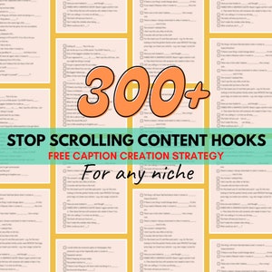 300+ Social Media Content Hooks: Caption Starters (PDF Download)