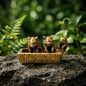 Three Little Pigs Figurines - Etsy