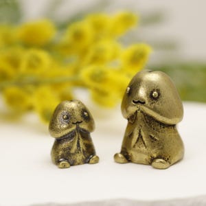 Two cute brass mushroom head ornaments | one big and one small | multifunctional pendant | home decoration | creative gift