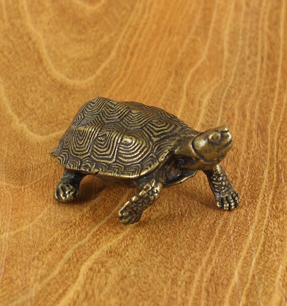 Pure Copper Turtle Statue, Tea Pet Paperweight