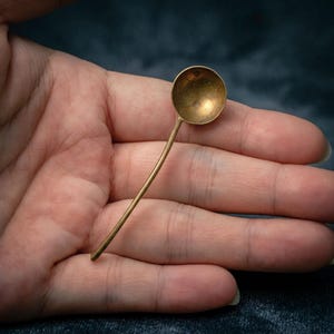 2.4 inch brass Muddling spoon, cottagecore small-spoon , Sugar Spoon