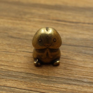 Cabeça de cogumelo de desenho animado de metal de latão, pingente de chaveiro de carro fofo, bolsa de boneca pequena