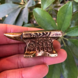 Antique ancient anvils, old folk objects, antique desktop ornaments
