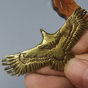 Brass Feng Shui Handmade Fortune Eagle/Eagle Statue Home Office Decoration Gift